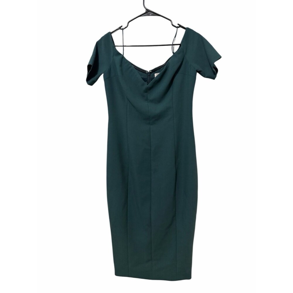 cinq a sept Teal Off-Shoulder Jolie Dress Size 10